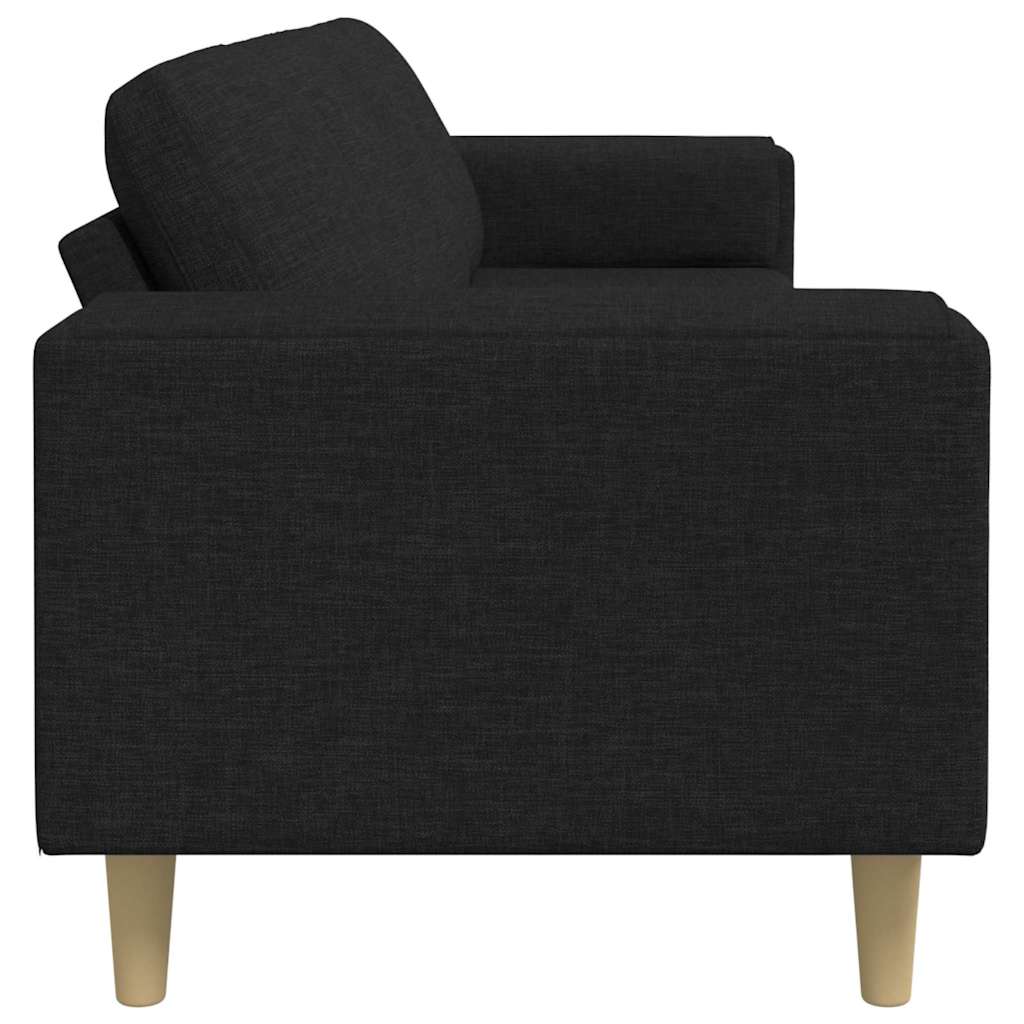 Divano per Soggiorno Nero 250 x 77 x 76 cm Poliestere