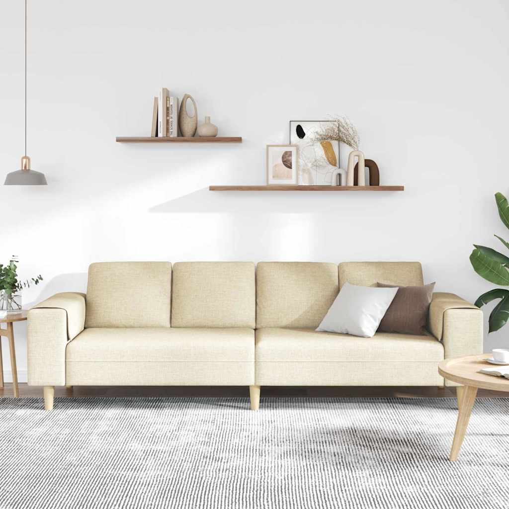 Divano per Soggiorno Crema 250 x 77 x 76 cm Poliestere
