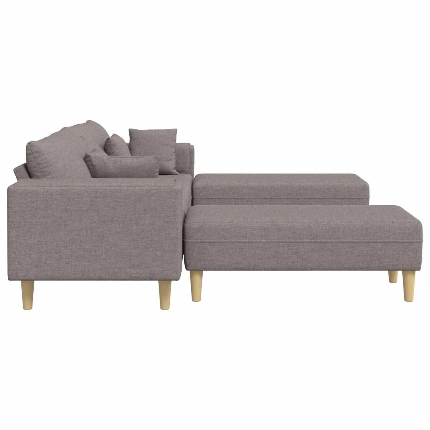 Divano con cuscino 3 pcs Talpa Tessuto