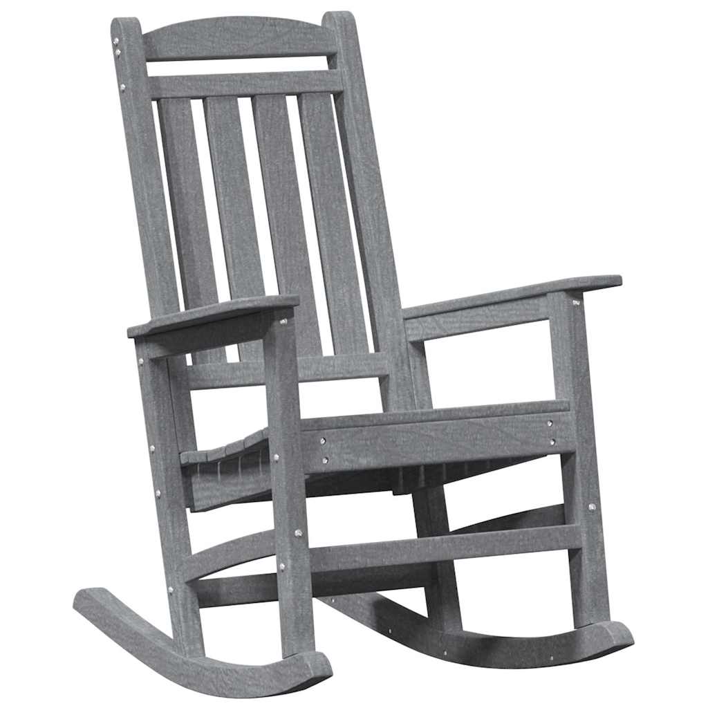 Sedia a dondolo 3 pcs Grigio chiaro Polietilene