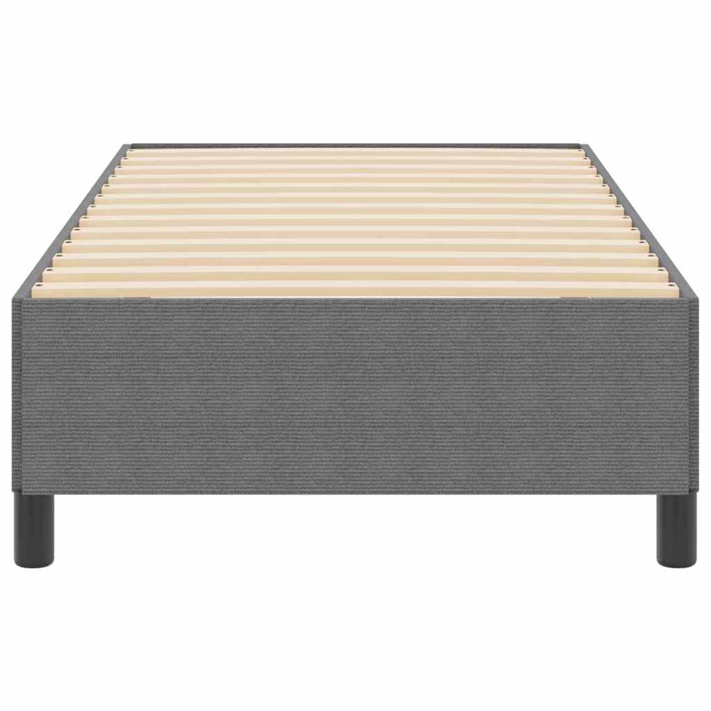 Letto a molle Grigio chiaro 80 x 200 cm Tessuto in Cords
