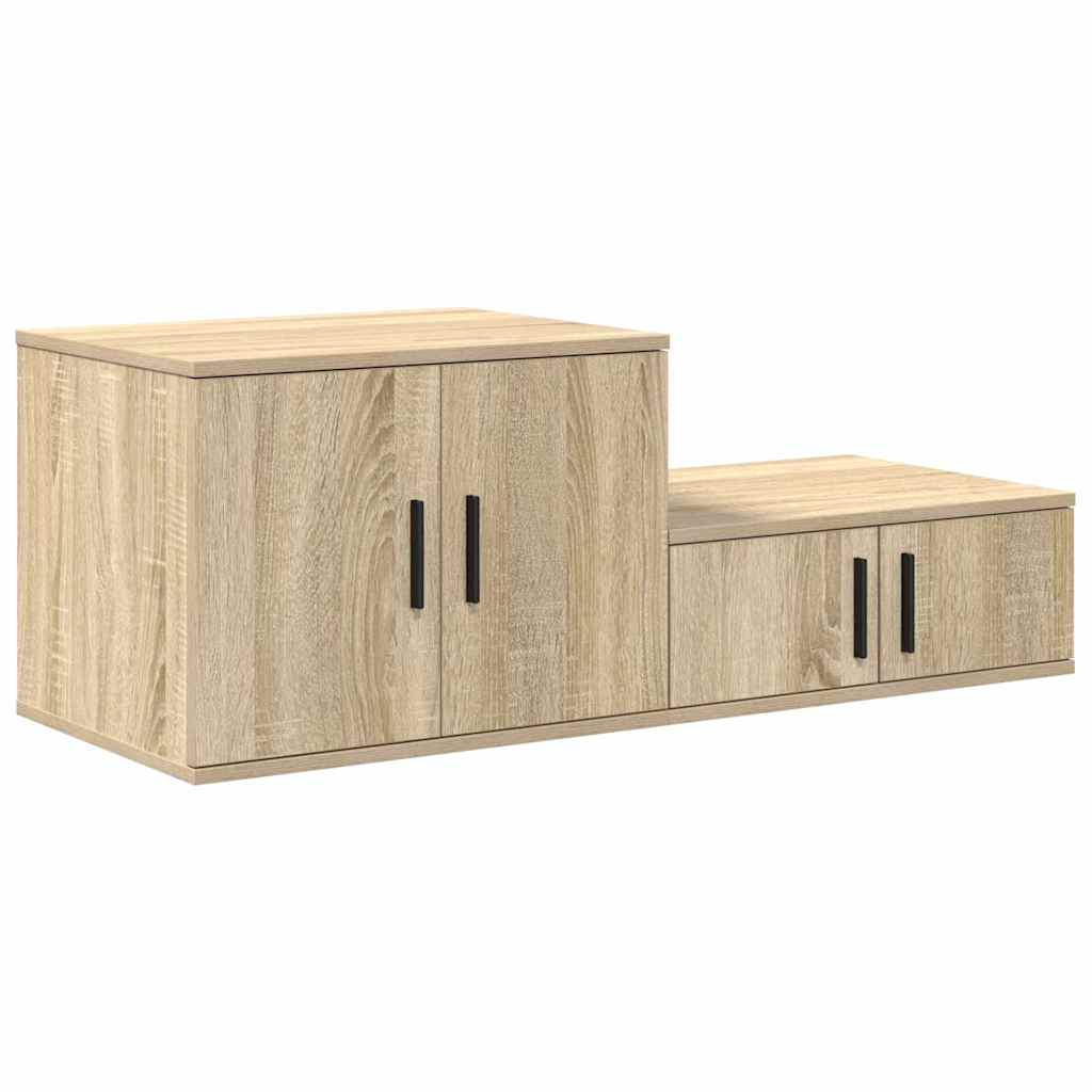 Armadio 2 pcs Rovere Sonoma 127 x 41 x 40 cm Legno multistrato