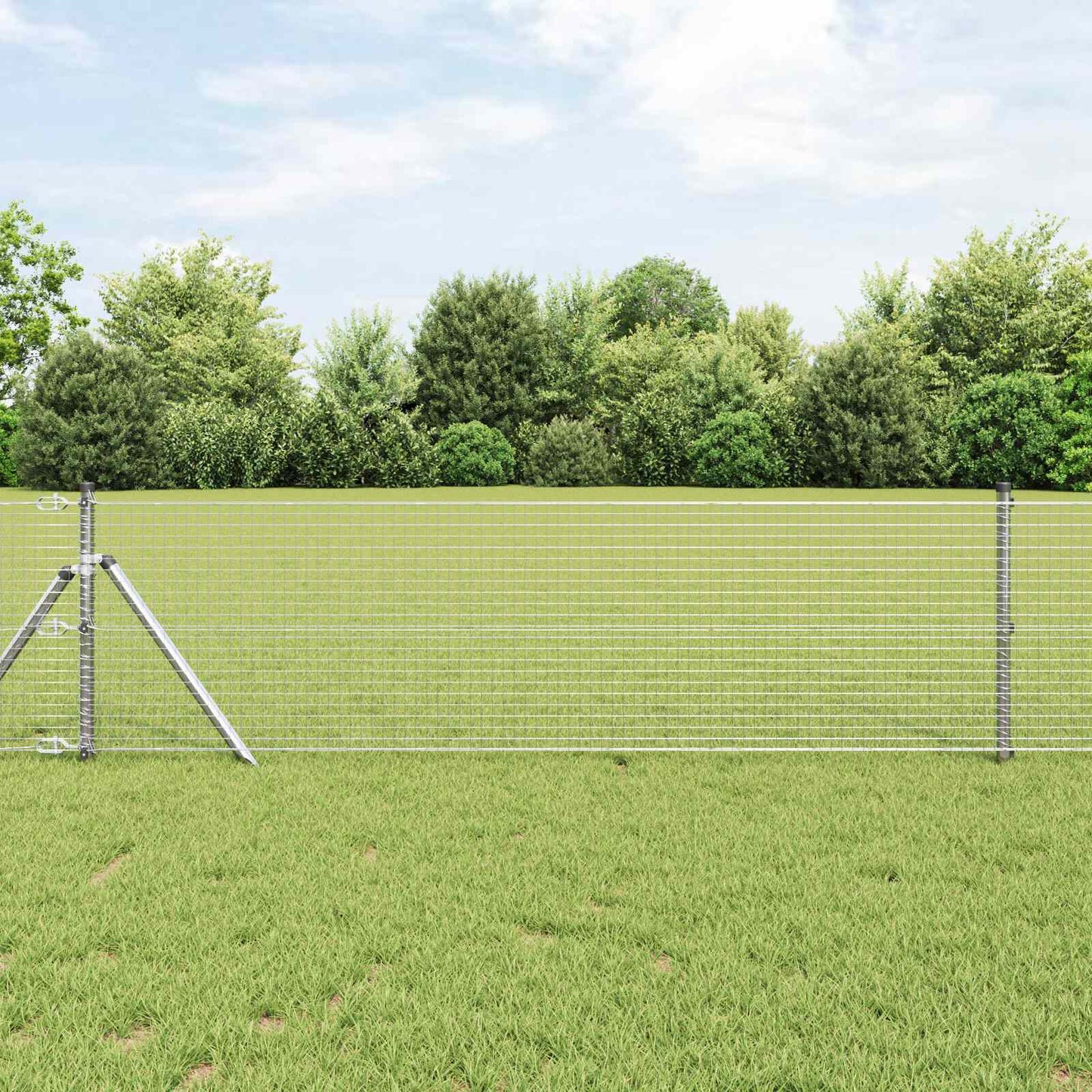 Recinzione in Rete Saldato Argento 0.4 x 50 m