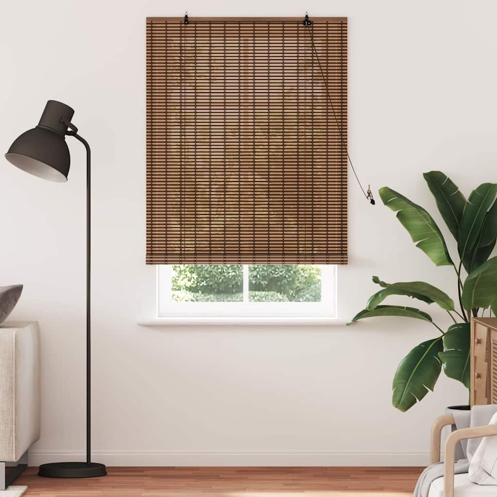 Tenda a rullo con tende Marrone 100 x 220 cm Bambù