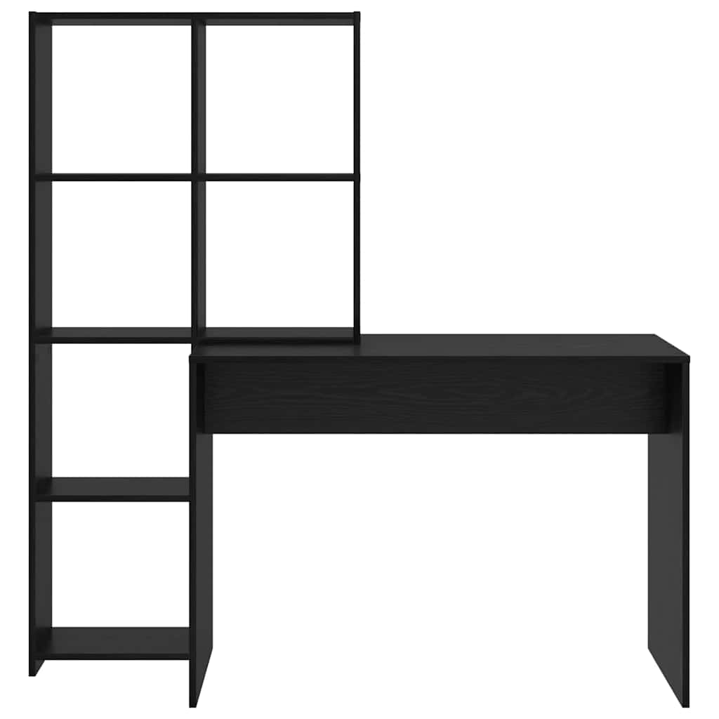 Scrivania Rovere Nero 138,5 x 55 x 143 cm Legno multistrato