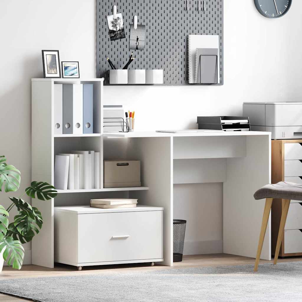 Scrivania Bianco 131,5 x 50 x 106,5 cm Legno multistrato