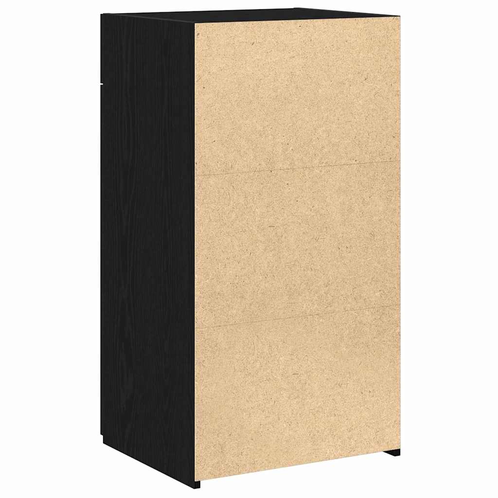 Credenza con cassetto Rovere Nero 50 x 42,5 x 93 cm