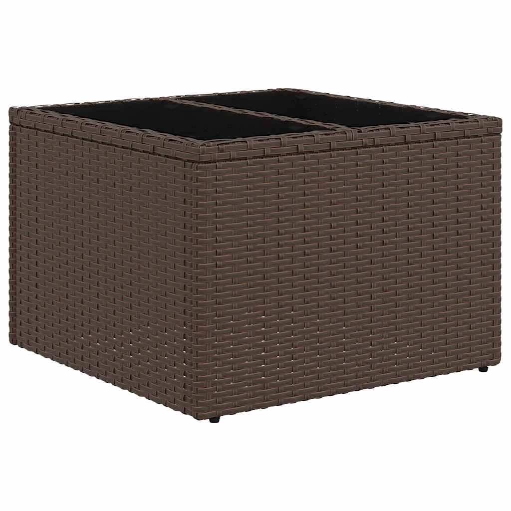 Set di divani 5 pcs Marrone e Crema polyrattan