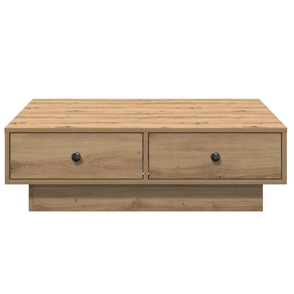 Tavolino da salotto Rovere artigianale 90 x 90 x 28 cm