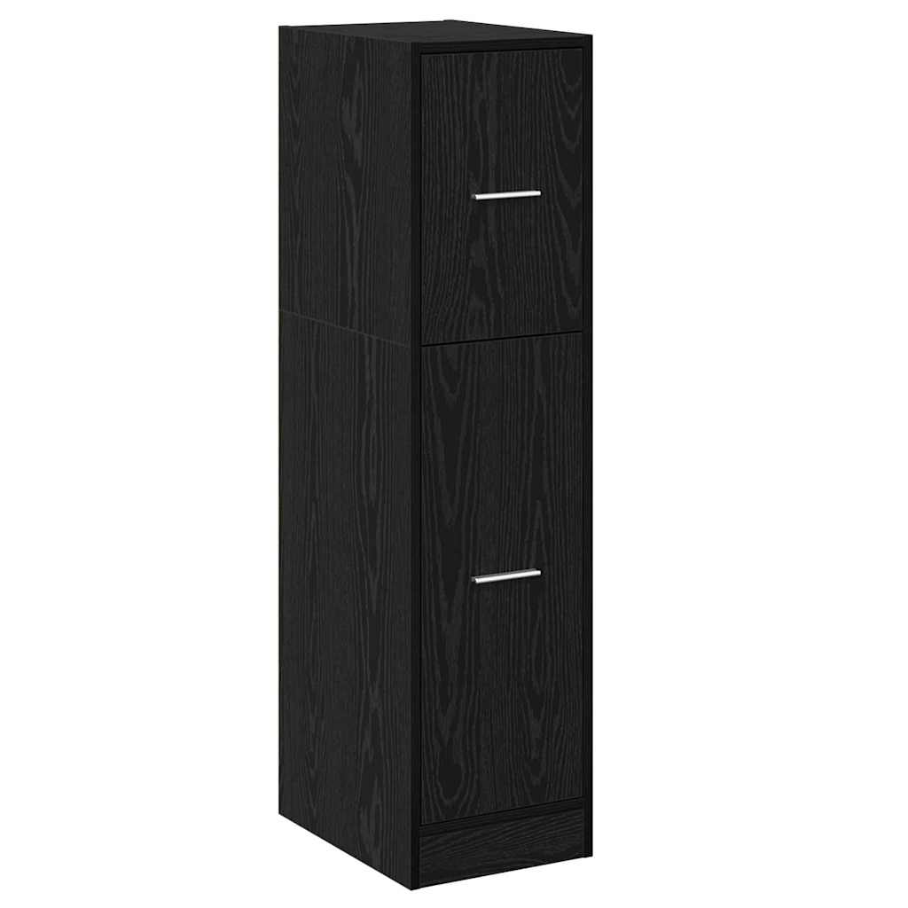 Armadio da Apoteca Rovere nero 30 x 41 x 118 cm