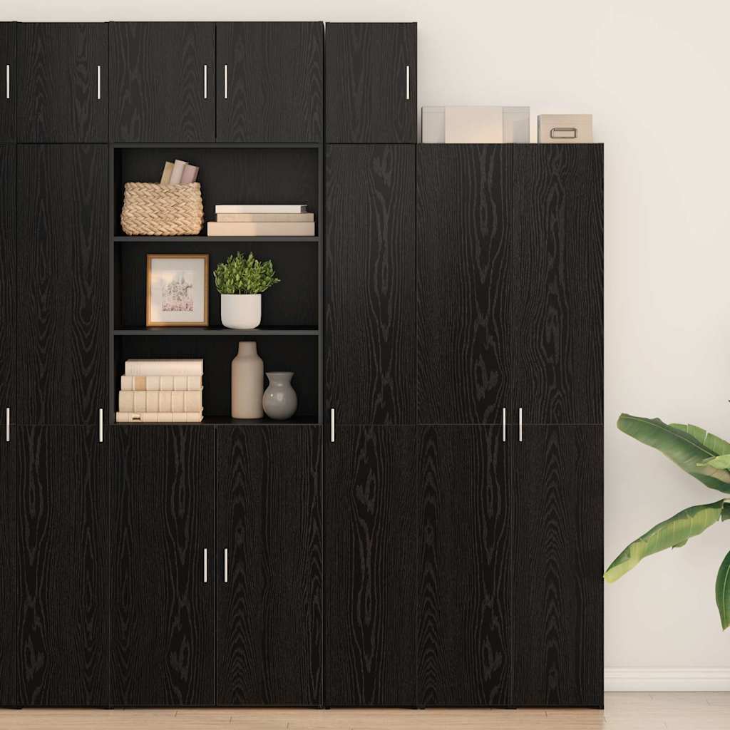 Mobiletto a muro Rovere Nero 30 x 42.5 x 39.5 cm