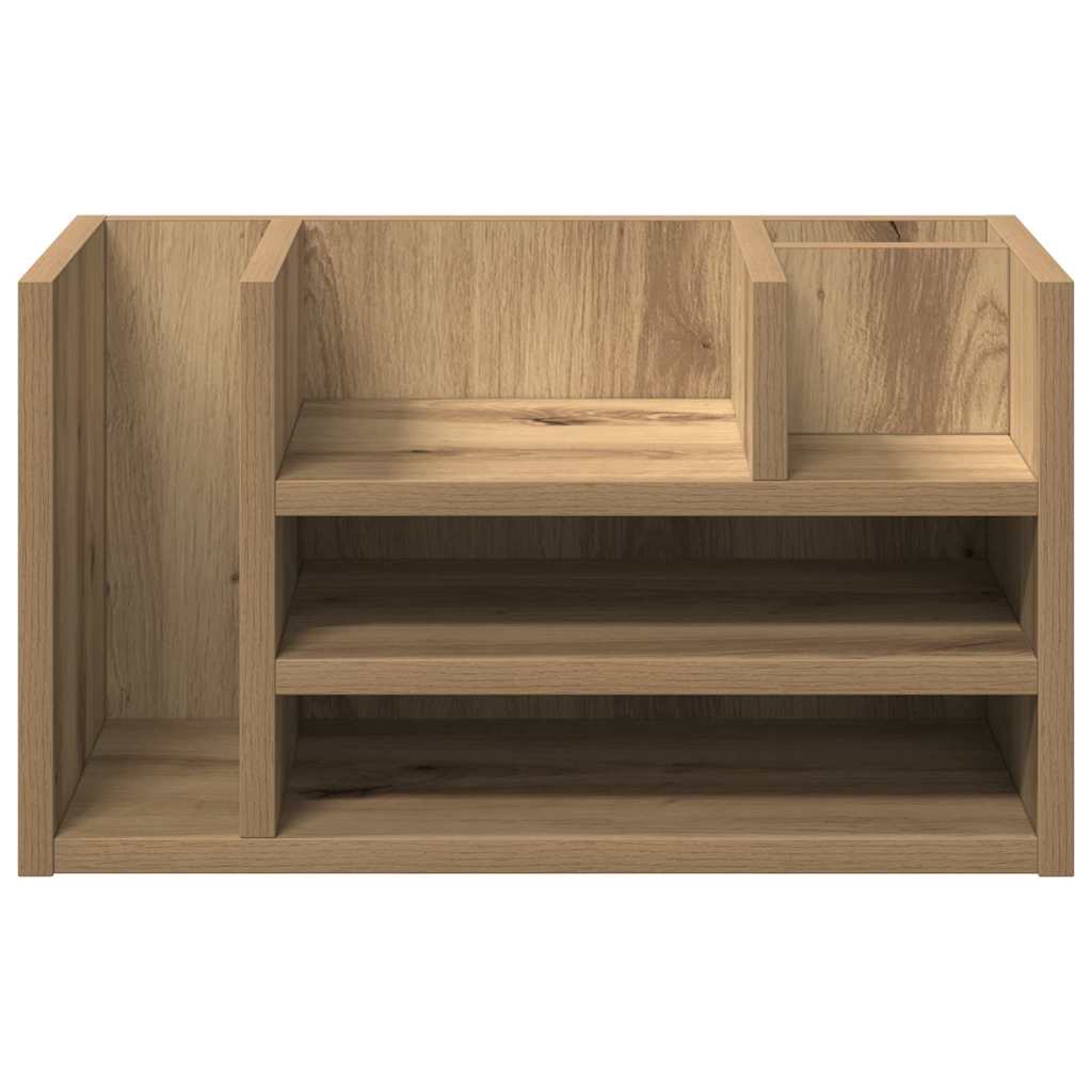 Organizzatore da scrivania Rovere nero 44,5 x 24 x 25 cm