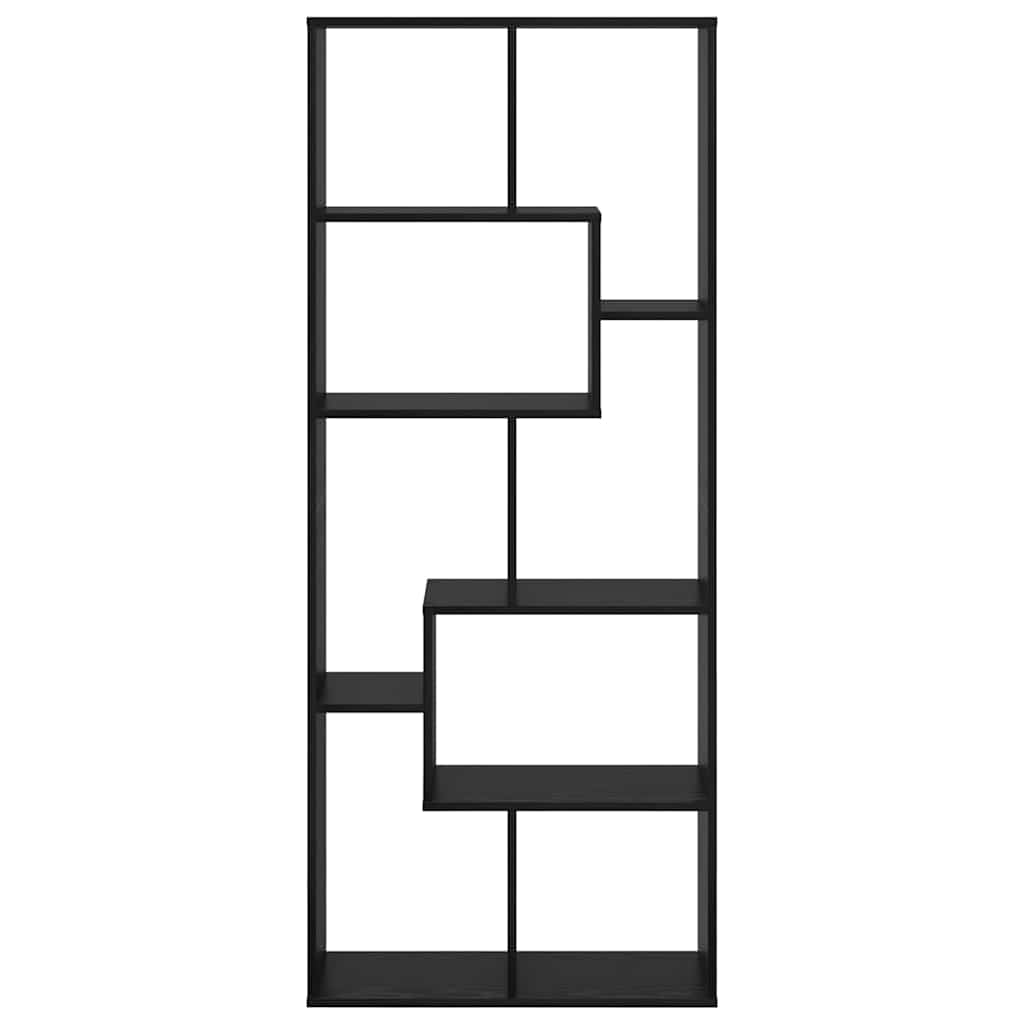 Armadio per Libri Rovere Nero 67 x 25 x 162 cm