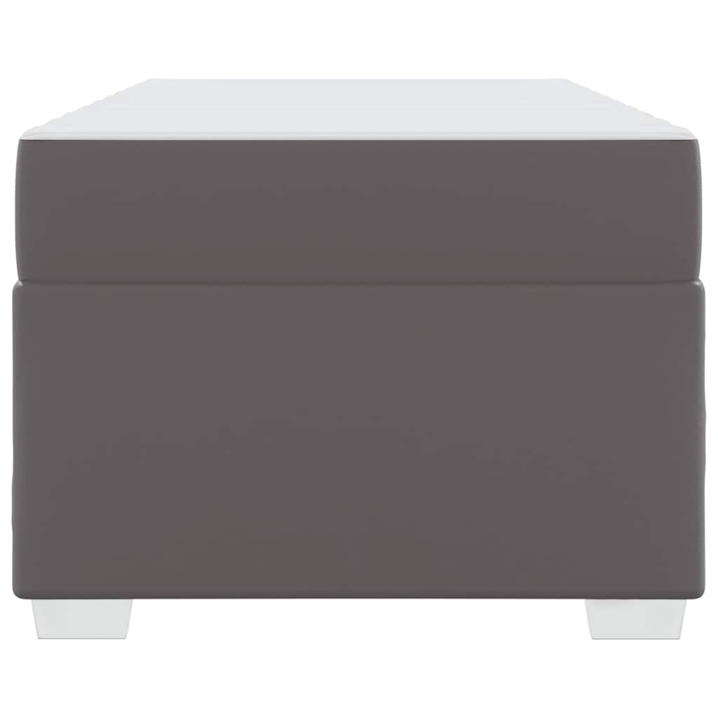 Struttura del letto con materasso Grigio 90 x 190 cm Tessuto