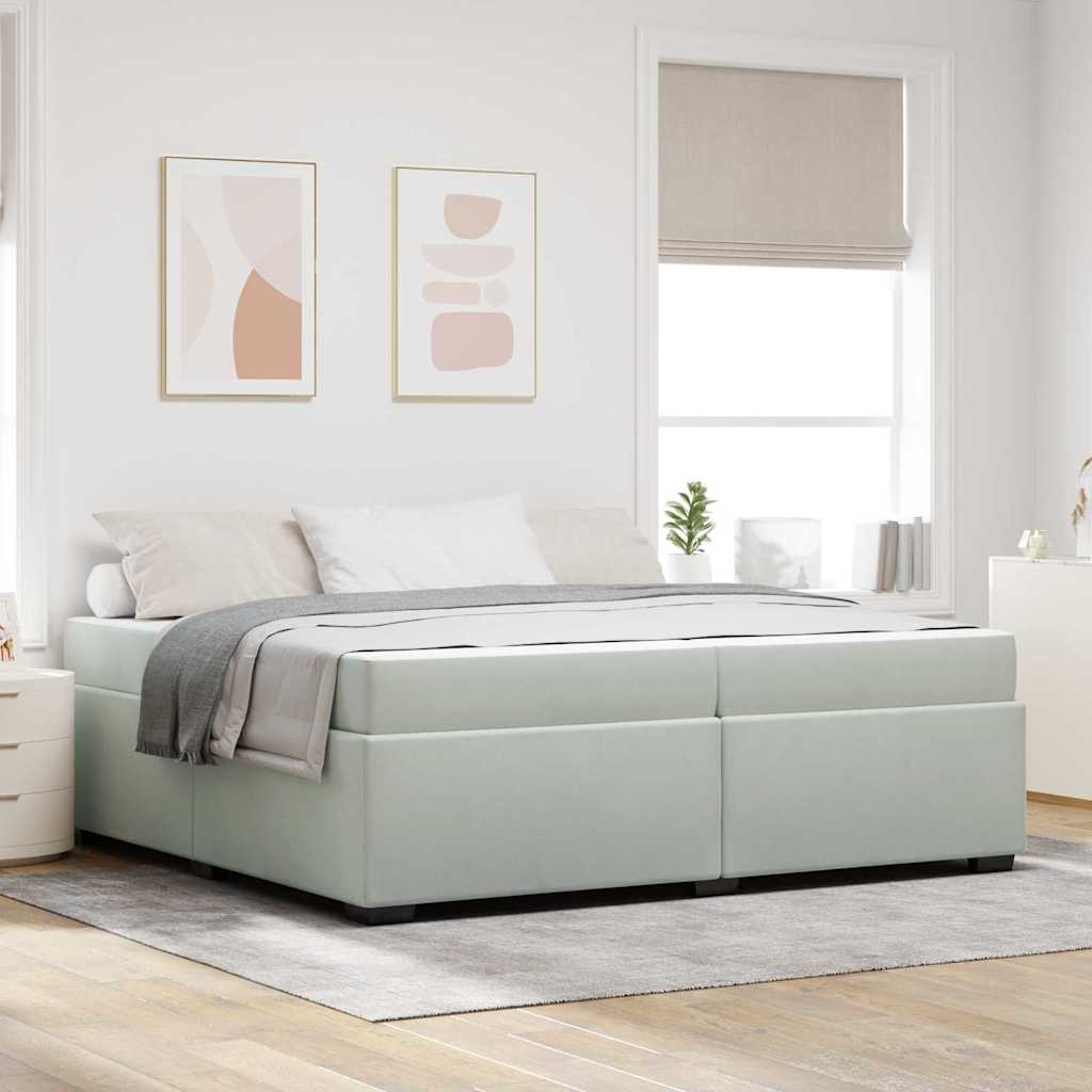 Struttura del letto Grigio chiaro 200 x 200 cm Tessuto