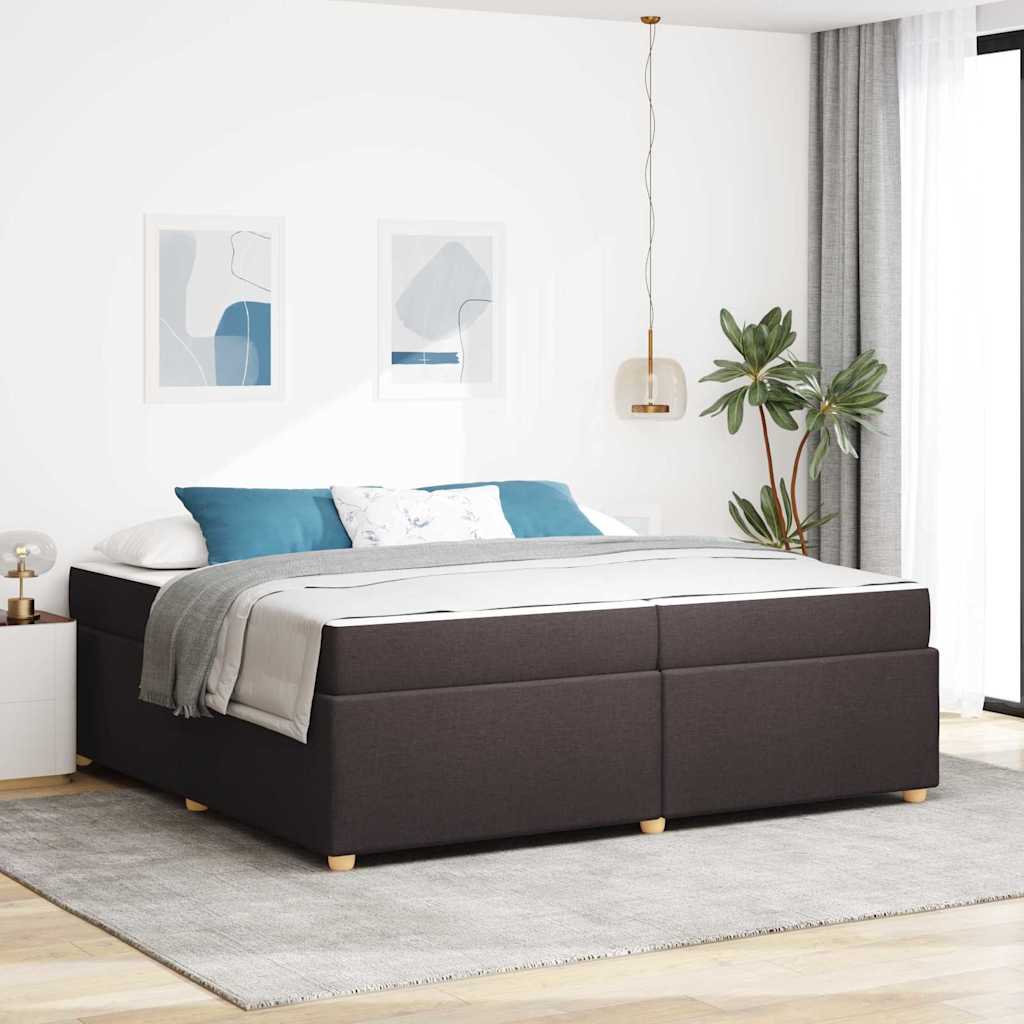 Struttura del letto Marrone Scuro 200 x 200 cm Tessuto