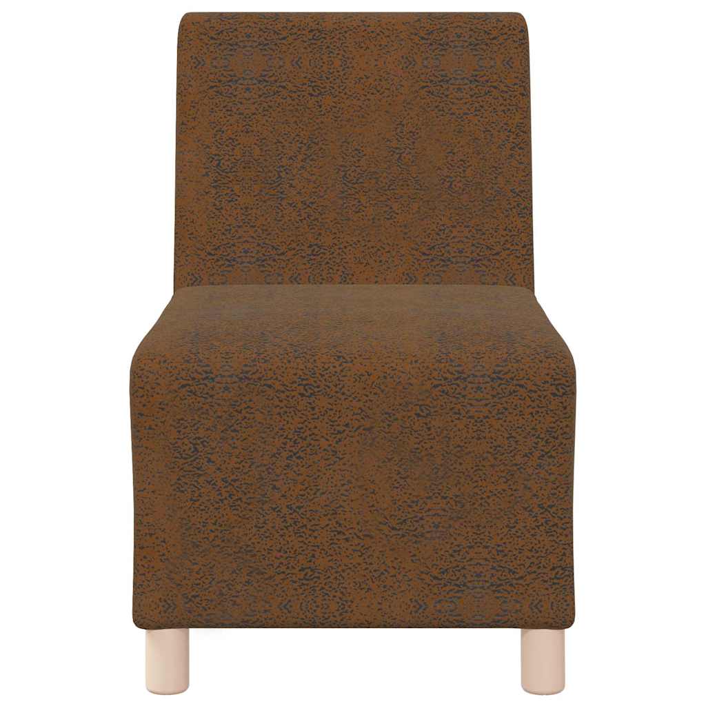 Unità di Divano Modulare Senza Braccioli 2 pcs Marrone