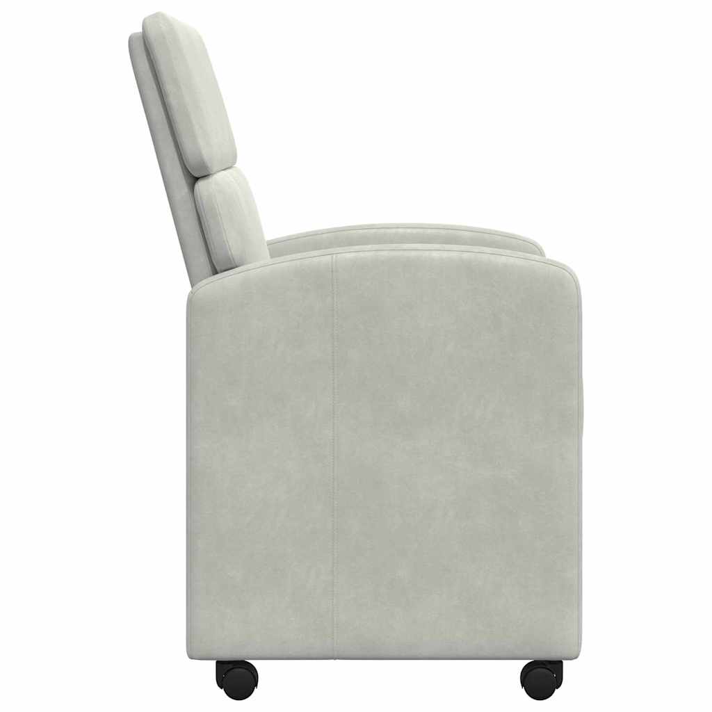 Sedie da Pranzo con Ruote 2 pcs Grigio chiaro 58 x 65 x 98 cm