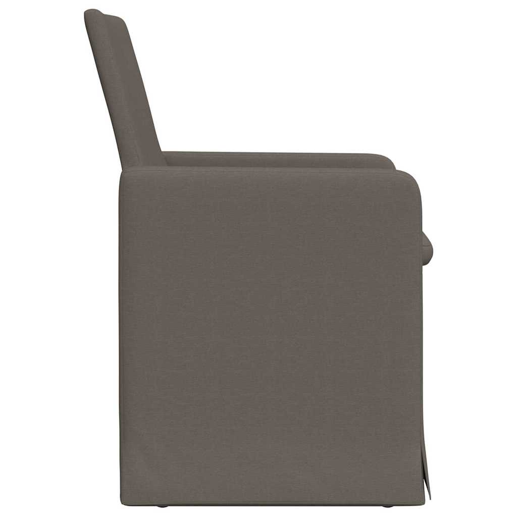 Sedie da pranzo 2 pcs Grigio chiaro 57 x 67 x 95 cm Tela