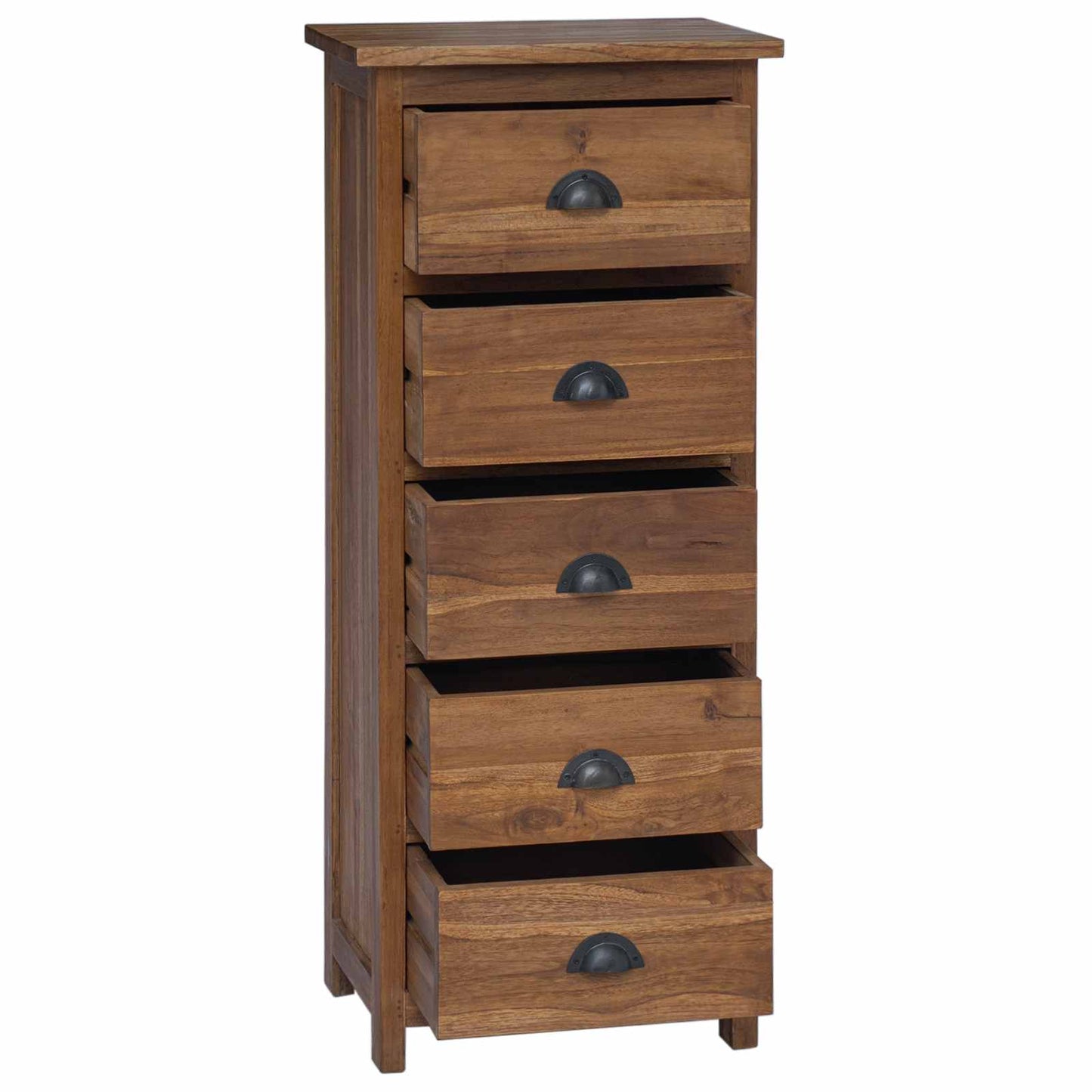 Cassettiera Naturale 45 x 35 x 110 cm Legno di teak solido