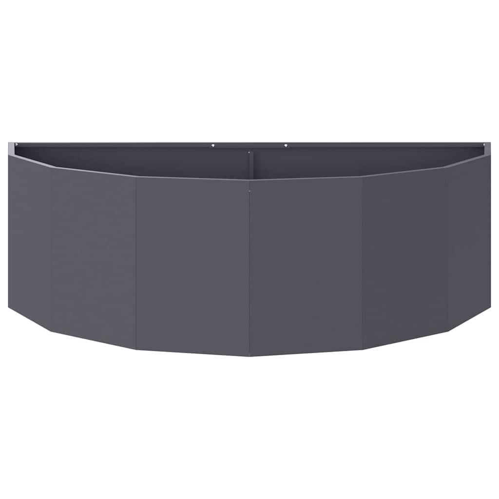 Fioriera Antracite 120 x 60 x 35 cm Acciaio