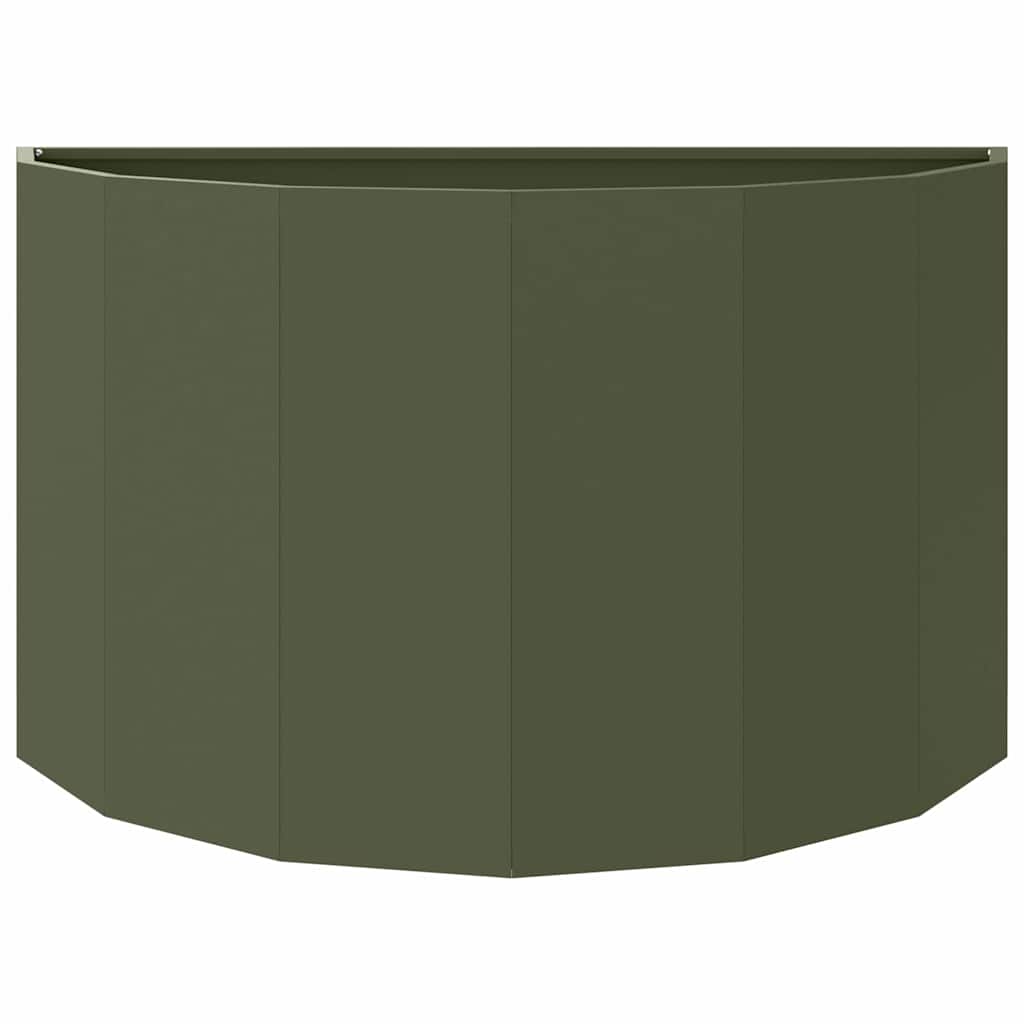 Fioriera Verde oliva 90 x 45 x 50 cm Acciaio