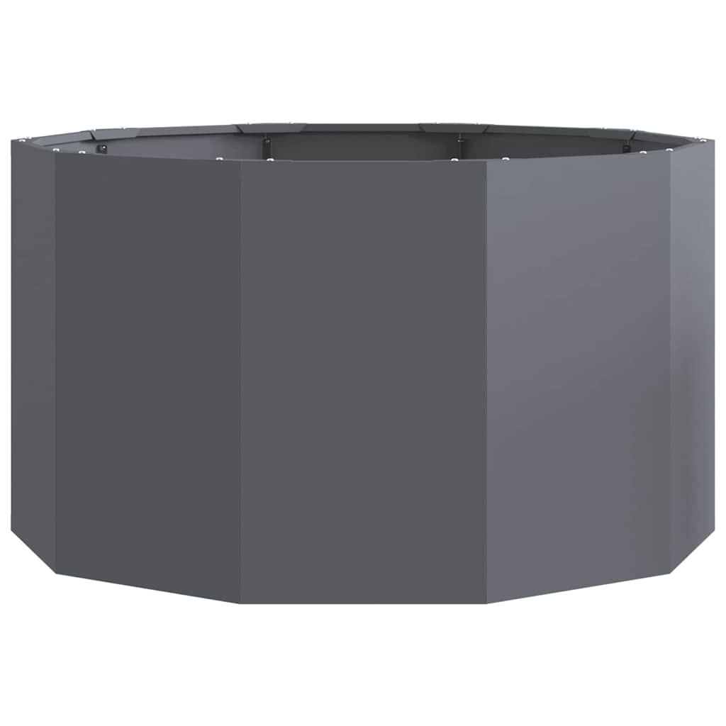 Fioriera Antracite 90 x 90 x 50 cm Acciaio
