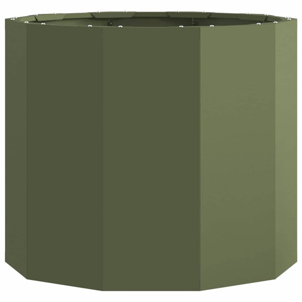 Fioriera Verde oliva 60 x 60 x 50 cm Acciaio