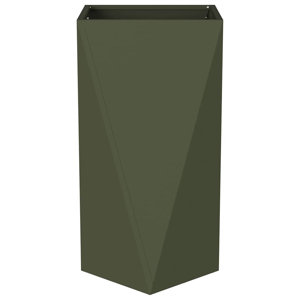 Fioriera Verde oliva 40 x 40 x 75 cm Acciaio