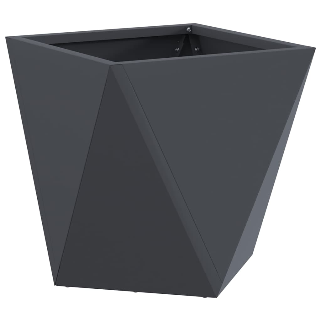 Fioriera 2 pcs Antracite 30 x 30 x 30 cm Acciaio