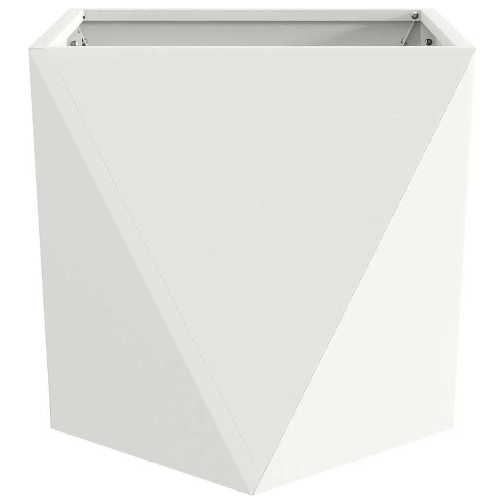 Fioriera Bianco 40 x 40 x 40 cm Acciaio