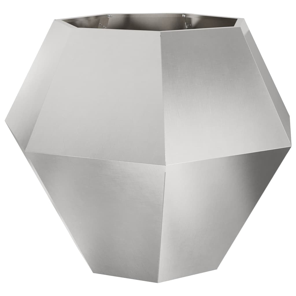 Fioriera 2 pcs Argento 100 x 100 x 80 cm Acciaio inossidabile