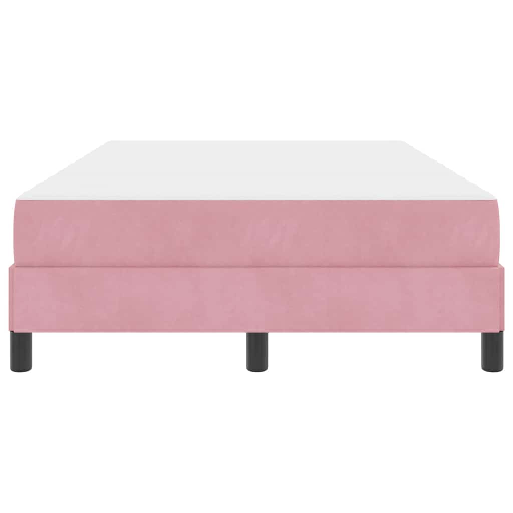 Letto a molle con materasso Rosa 120 x 210 cm Tessuto