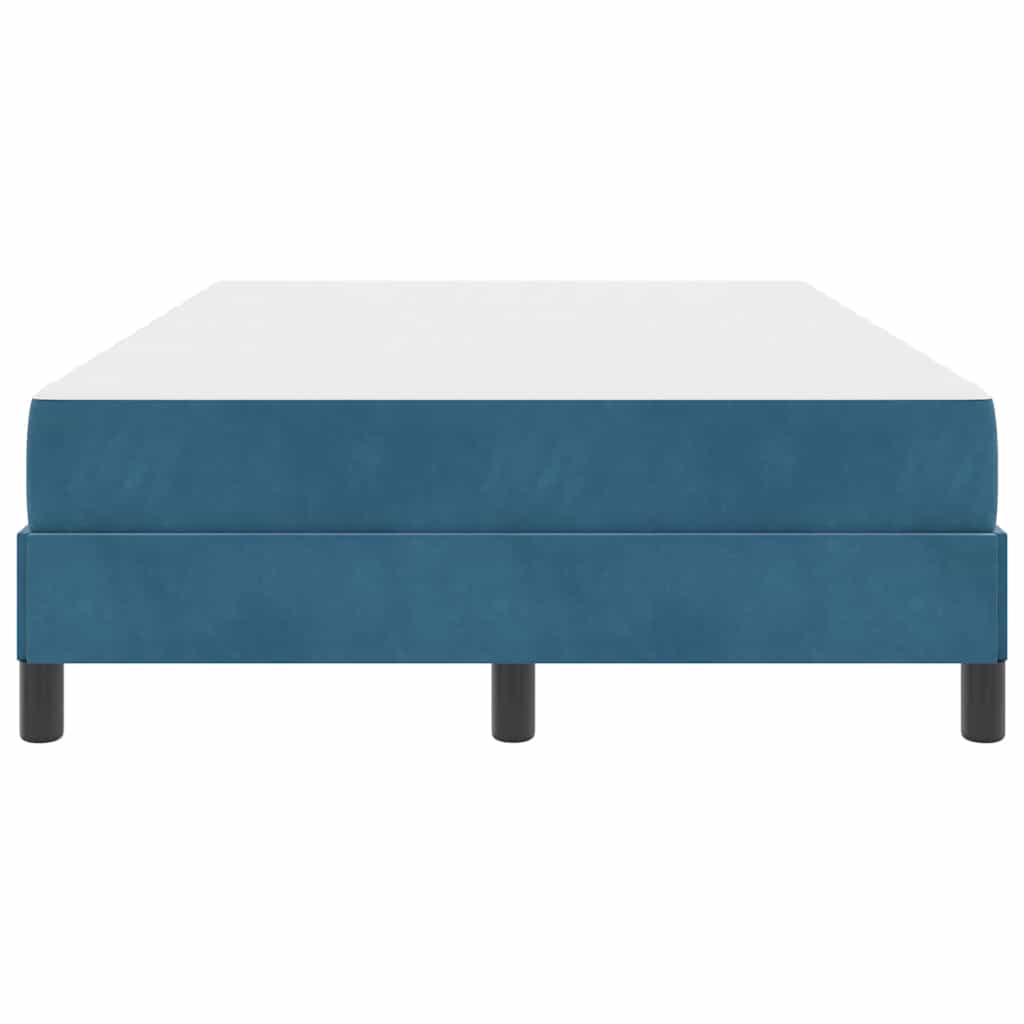 Letto a molle con materasso Blu Scuro 120 x 220 cm Tessuto