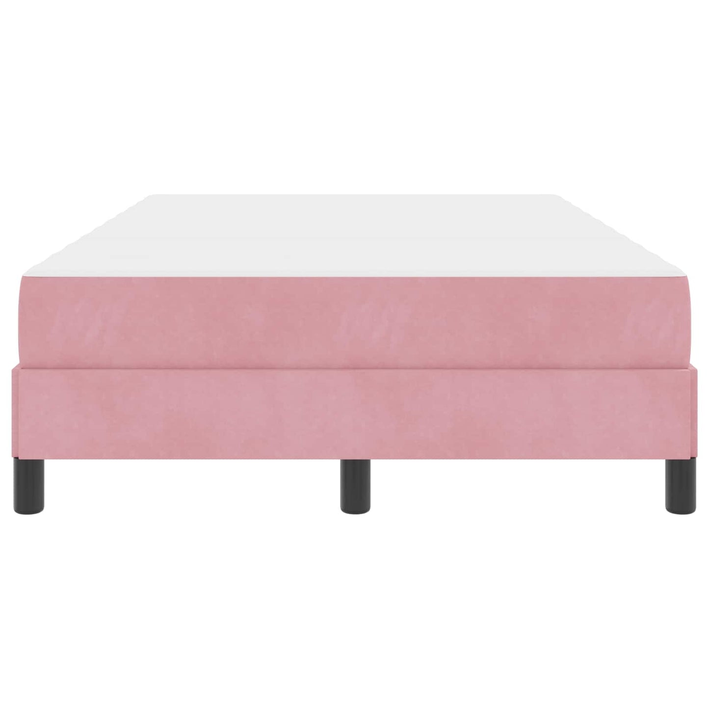 Letto a molle con materasso Rosa 120 x 220 cm Tessuto