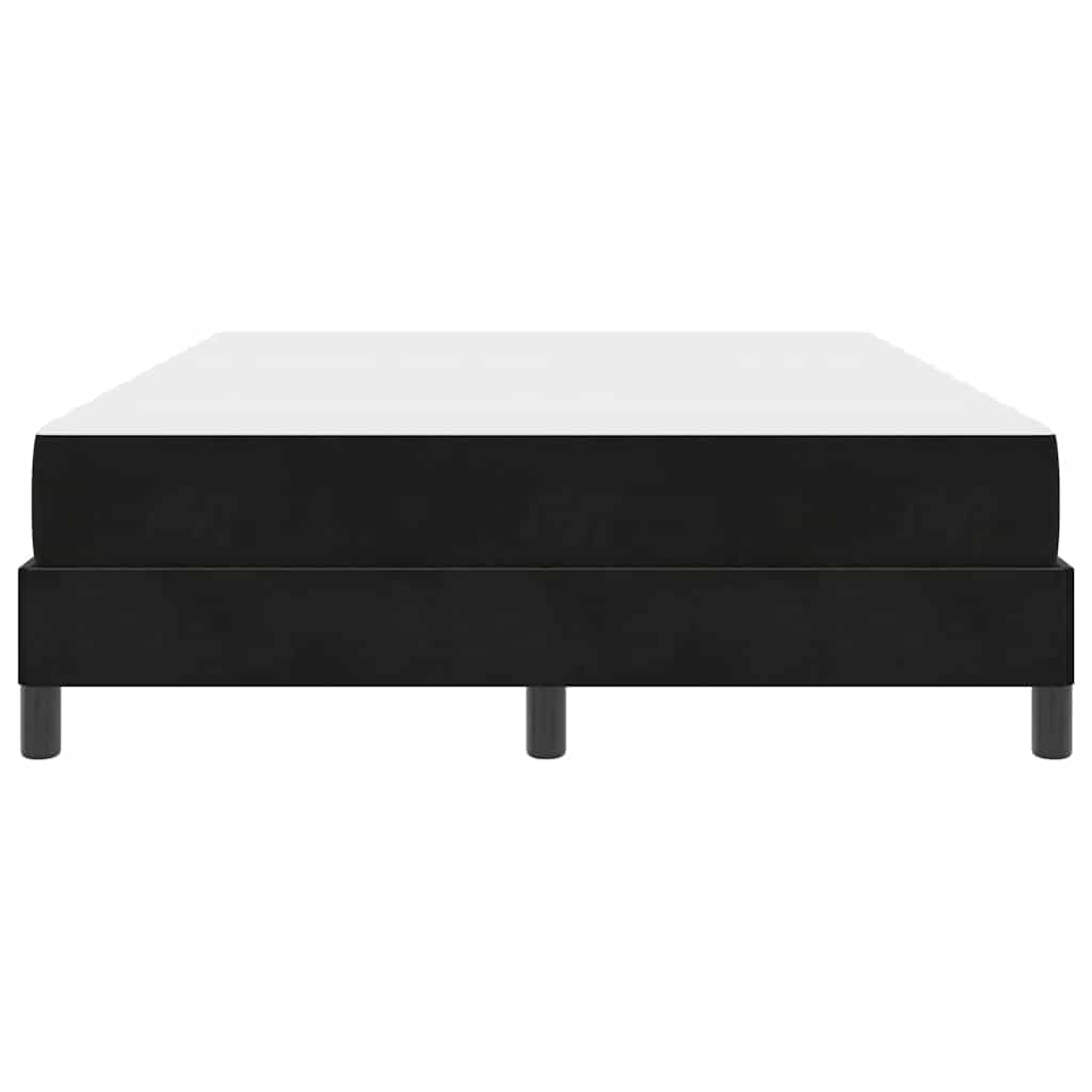 Letto a molle con materasso Nero 160 x 220 cm Tessuto