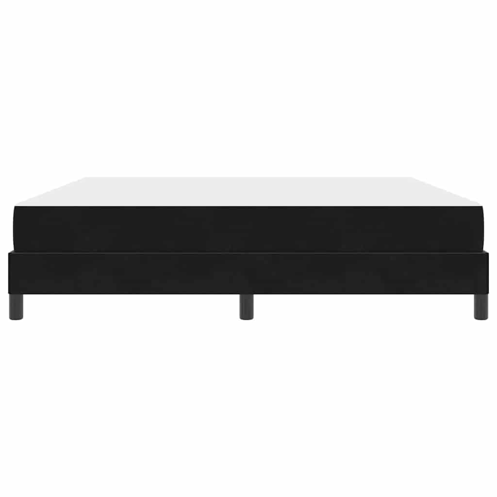 Letto a molle con materasso Nero 180 x 220 cm Tessuto