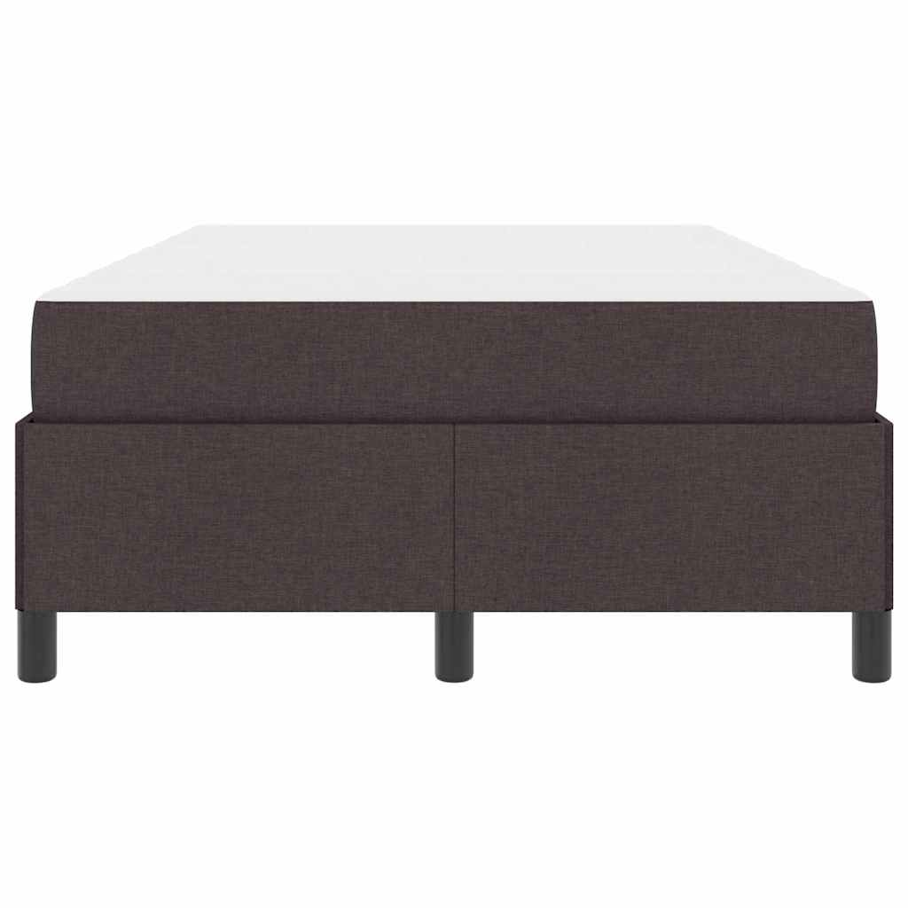 Letto a molle Marrone Scuro 120 x 190 cm Tessuto