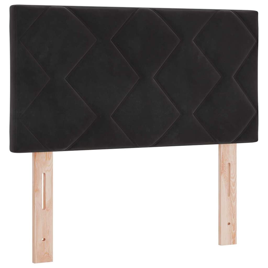 Letto a molle con materasso Nero 200 x 80 cm Poliestere