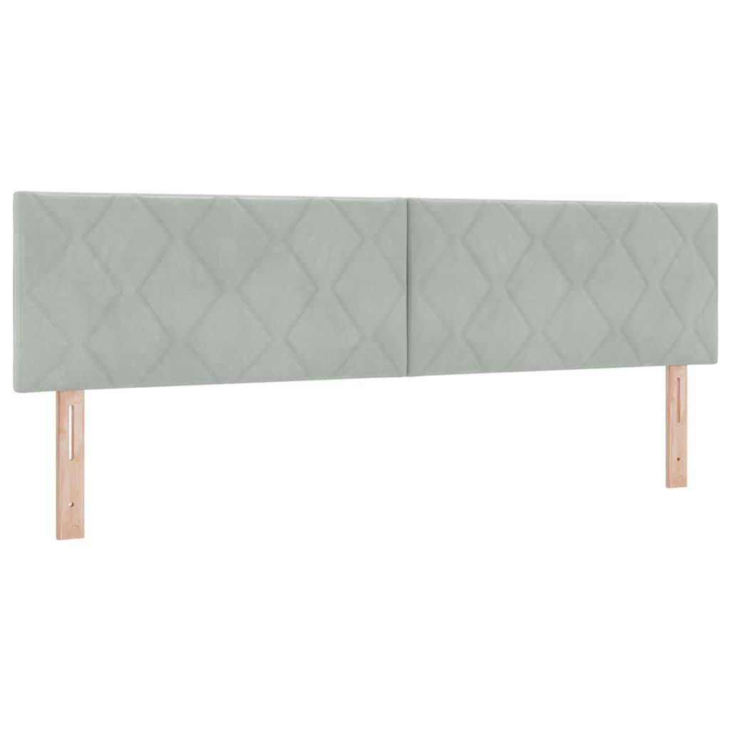 Letto a molle Grigio chiaro 200 x 180 cm Poliestere