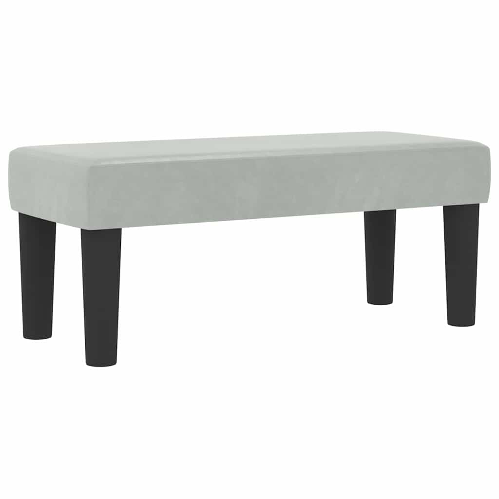Letto a molle con materasso Grigio chiaro 80 x 200 cm Velluto