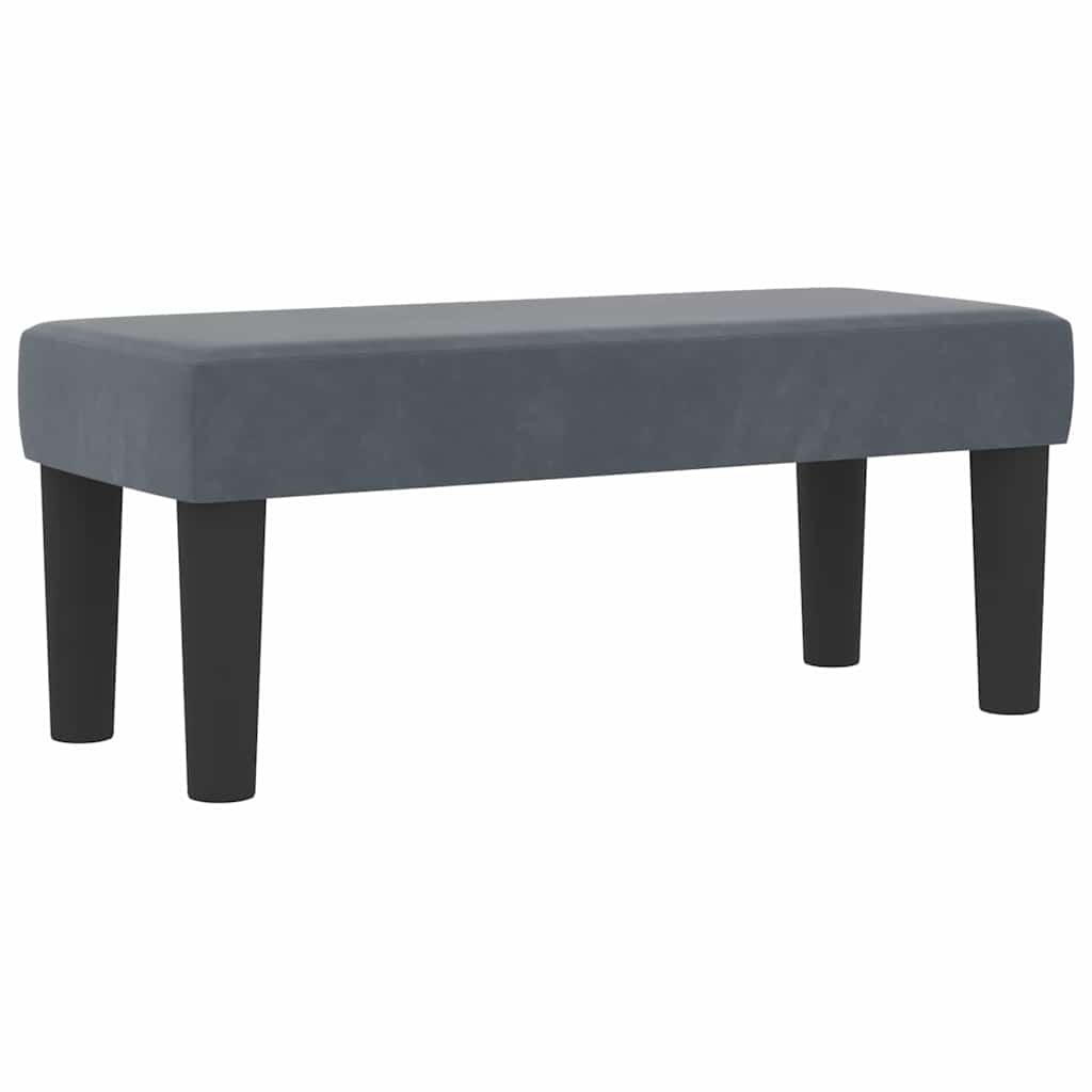Letto a molle con materasso Grigio scuro 80 x 200 cm Velluto