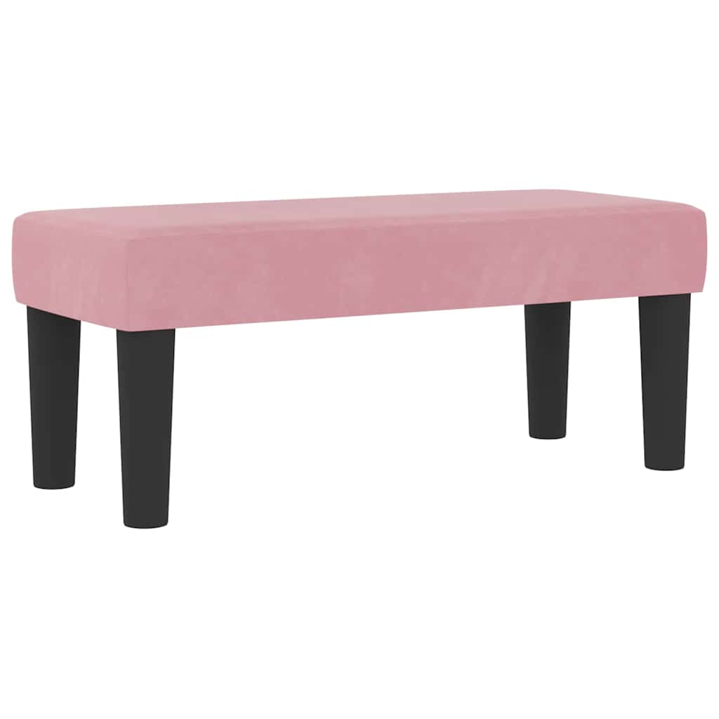 Letto a molle con materasso Rosa 90 x 190 cm Velluto