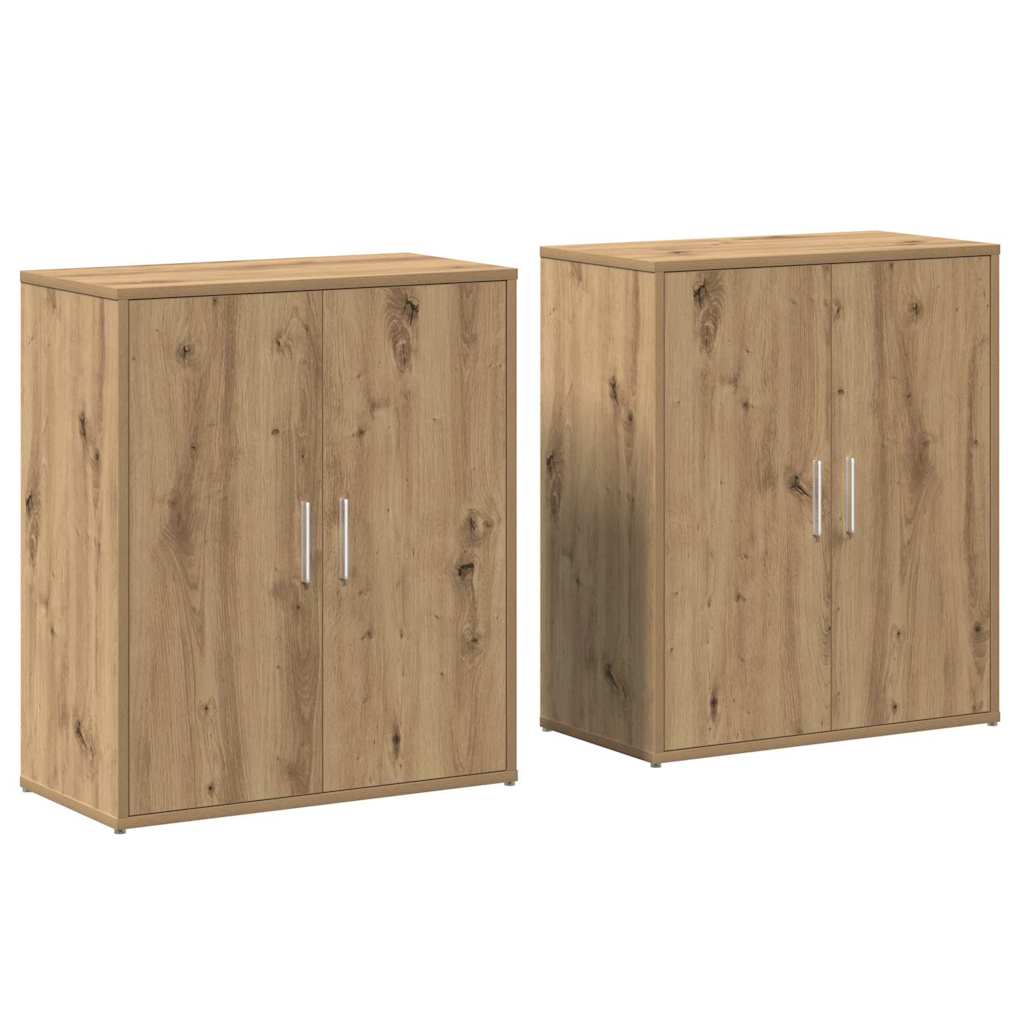 Credenza 2 pcs Rovere artigianale 60 x 31 x 70 cm