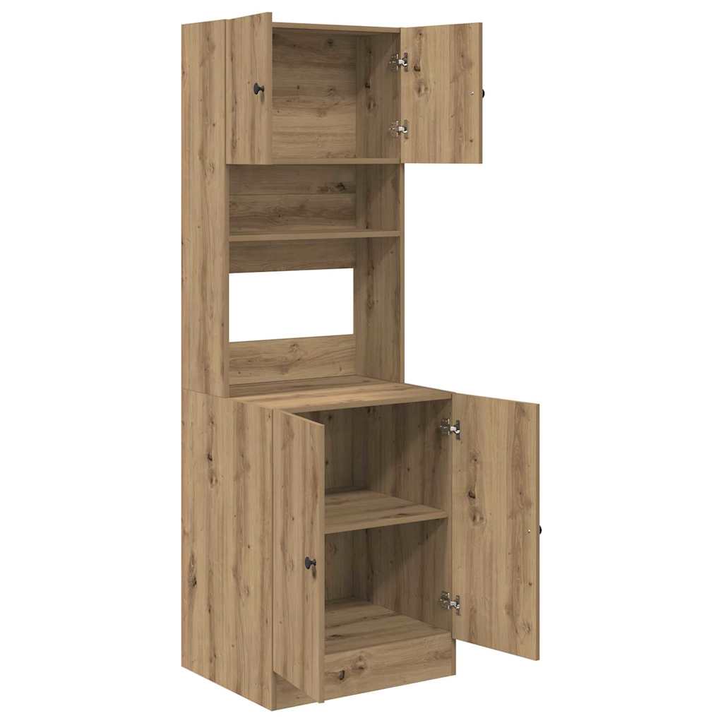 Credenza da cucina 2 pcs Rovere artigianale 60 x 50 x 180 cm