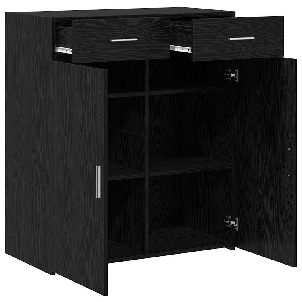 Armadio Rovere nero 80 x 42.5 x 93.5 cm Legno multistrato