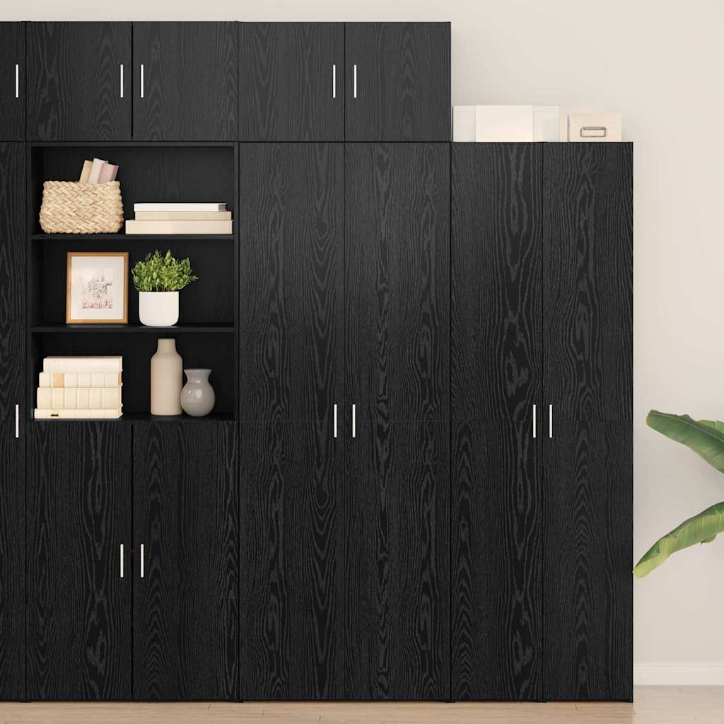 Armadio 3 pcs Rovere Nero