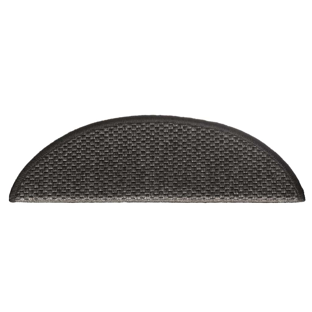 Tappeti Adesivi Scale Aspetto Sisal 30 pz 56x17x3 cm Antracite