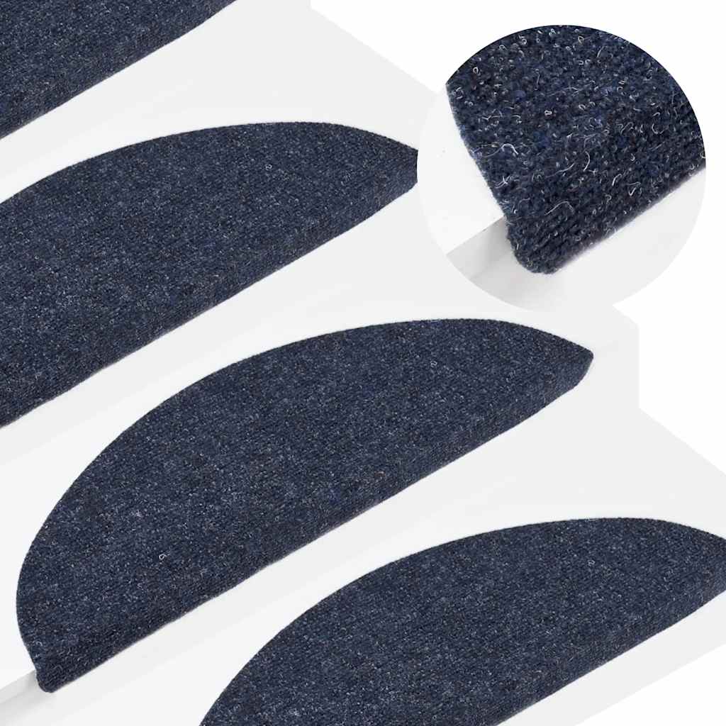 Tappetini Autoadesivi per Scale 30 pz Blu 56x17x3 cm