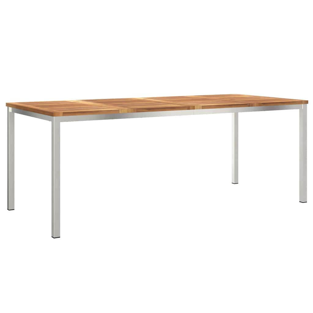 Set da pranzo per esterni 9 pcs Marrone Legno di teak solido